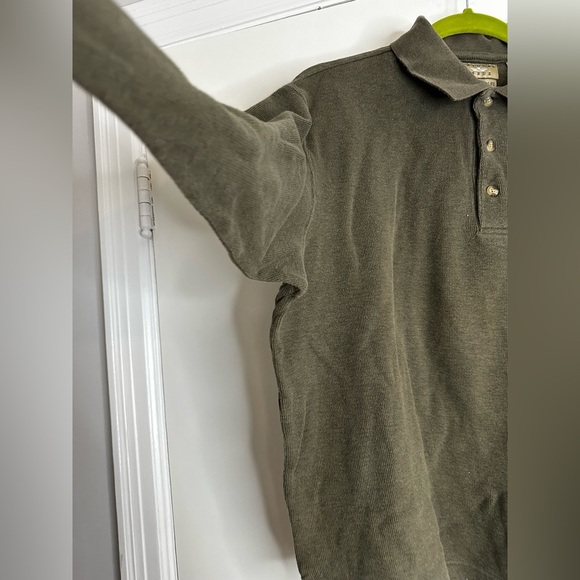 Men’s Natural Issue Outdoor Life 100% Cotton Olive Green Pullover Large. Thick. - Picture 7 of 10